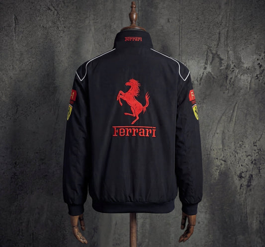 Ferrari Scuderia F1 Vintage Black Racing Jacket