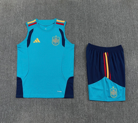 Spain 25/26 Sleeveless Tracksuit - Light Blue