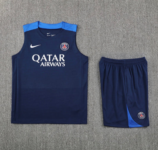 PSG 25/26 Sleeveless Tracksuit - Navy Blue