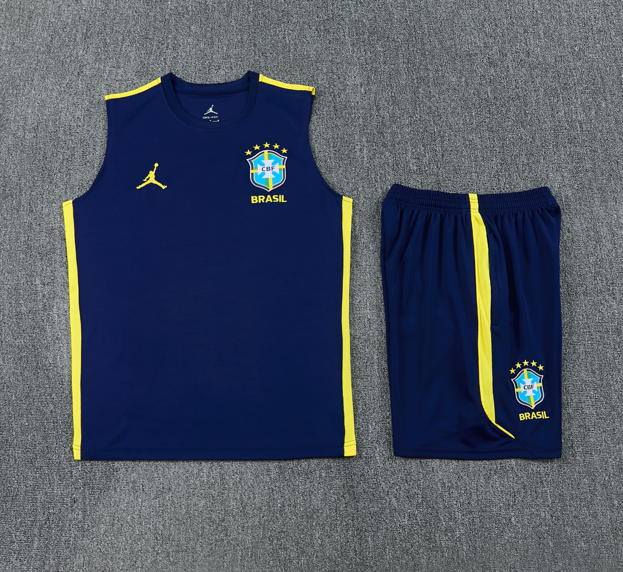 Brazil 2026 Sleeveless Tracksuit - Navy