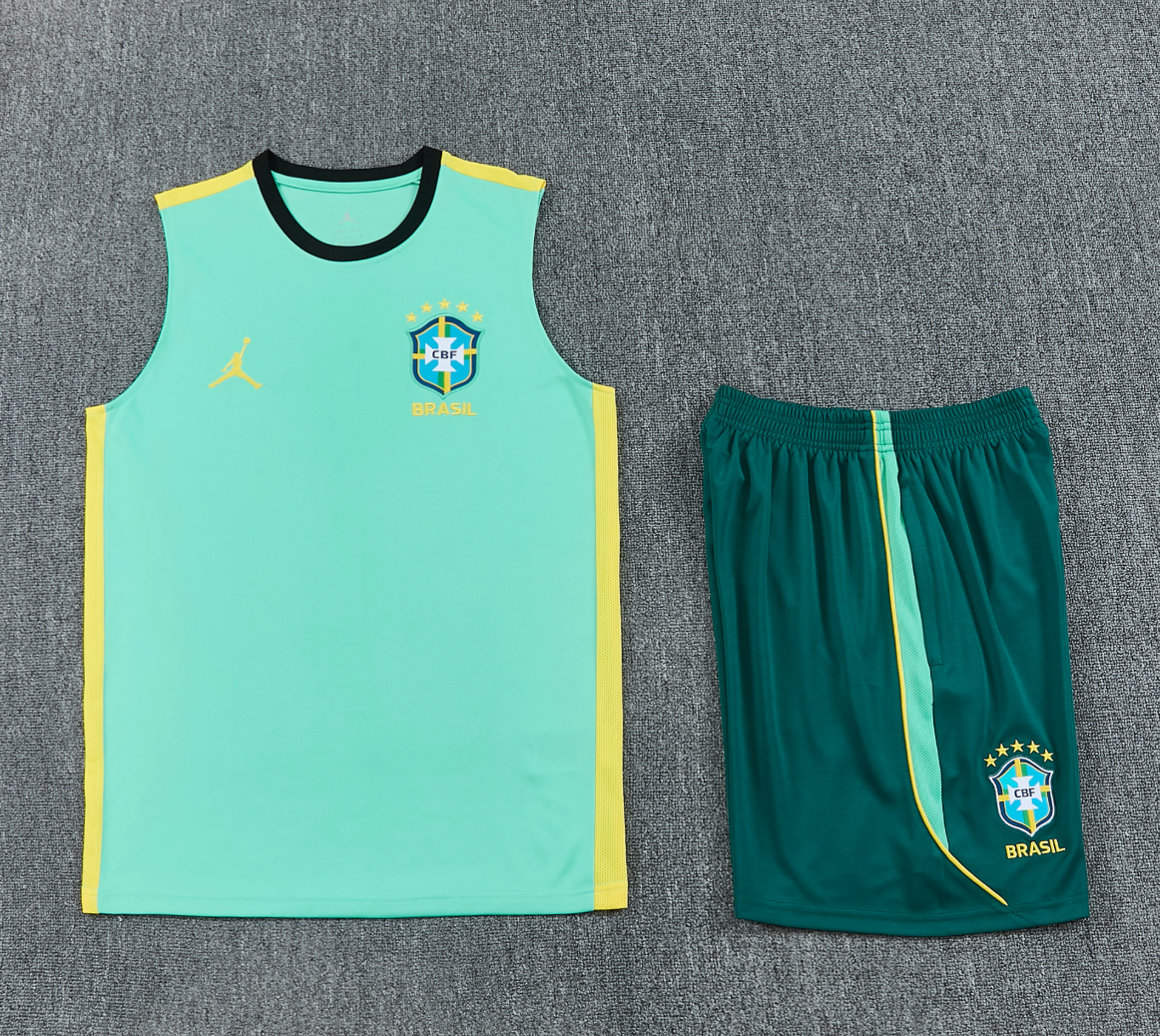 Brazil 2026 Sleeveless Tracksuit - Mint