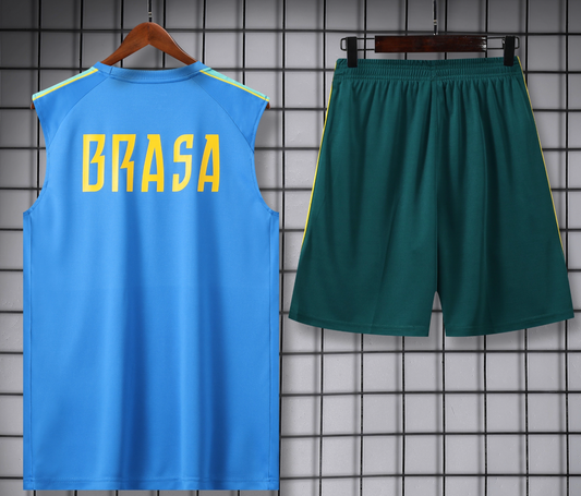 Brazil 2026 Sleeveless Tracksuit - Light Blue