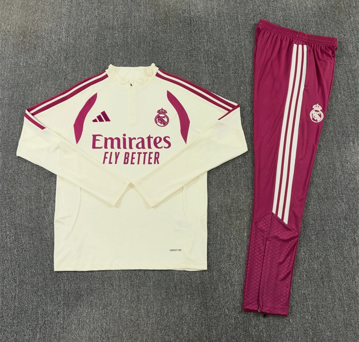 Real Madrid 26/27 Tracksuit - Pink and Cream