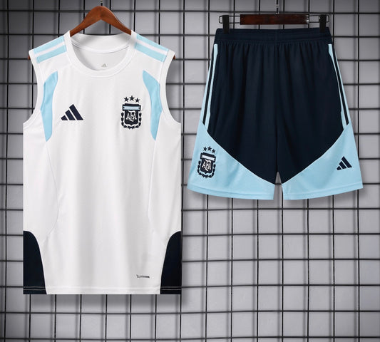 Argentina 25/26 Sleeveless Tracksuit - White