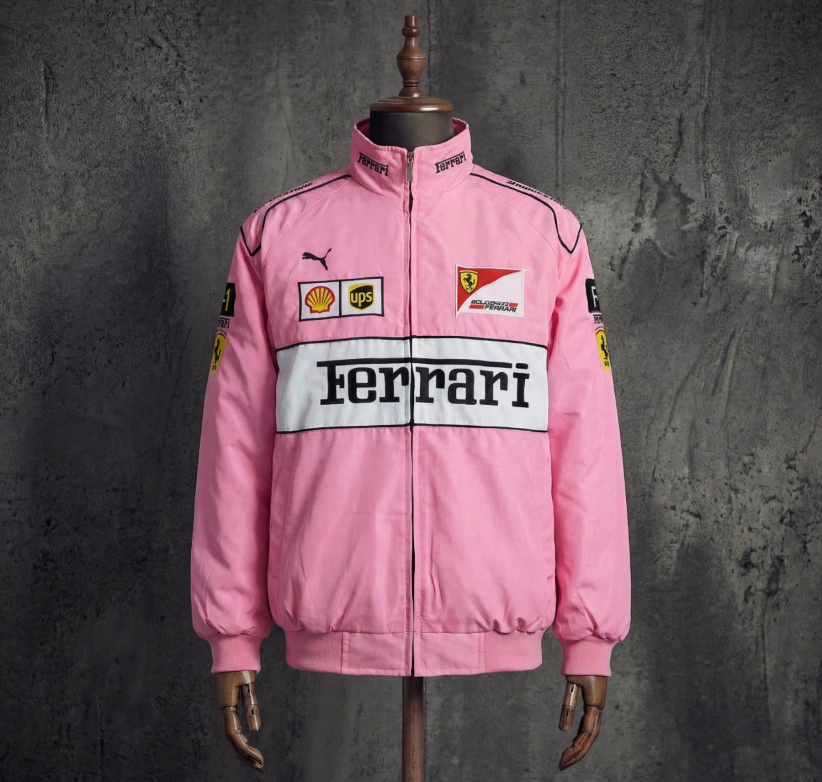 Ferrari Scuderia Puma Shell UPS Pink Vintage Jacket