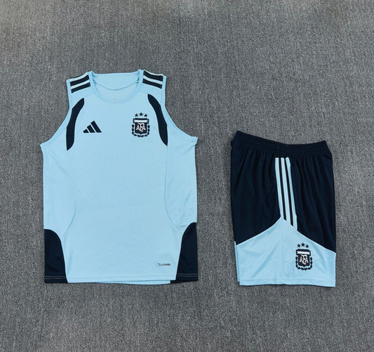 Argentina 25/26 Sleeveless Tracksuit - Light Blue