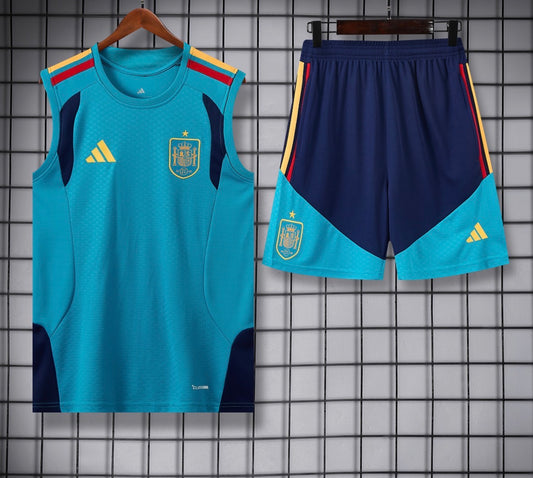 Spain 25/26 Sleeveless Tracksuit - Light Blue