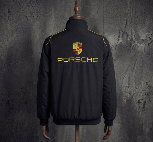 Porsche Vintage Racing Jacket Black Gold