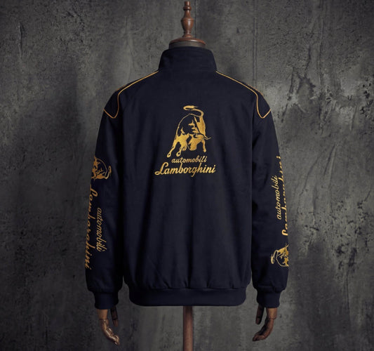 Lamborghini Automobili Black Gold Vintage Racing Jacket