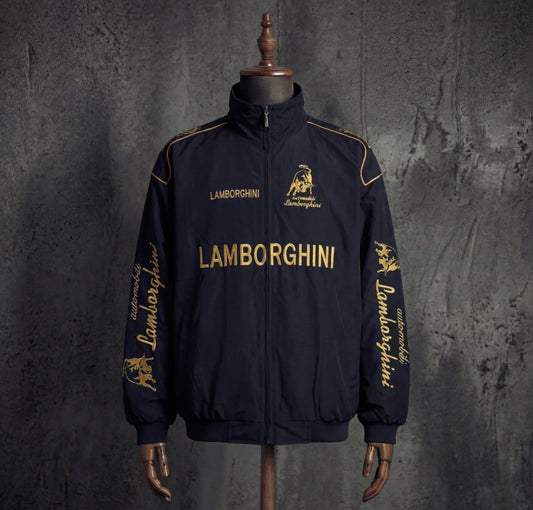Lamborghini Automobili Black Gold Vintage Racing Jacket