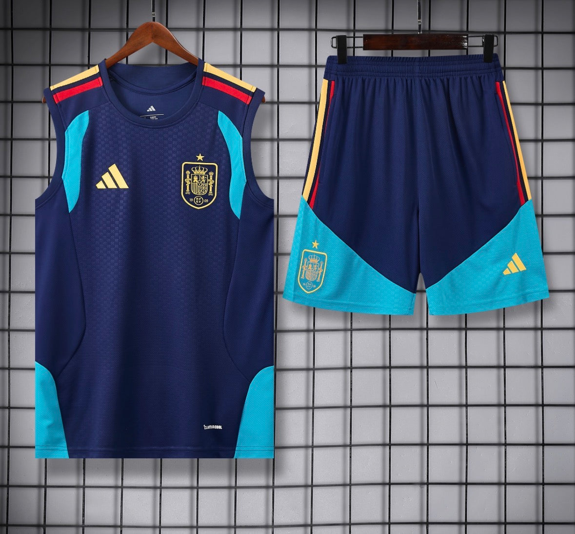 Spain 25/26 Sleeveless Tracksuit - Navy Blue