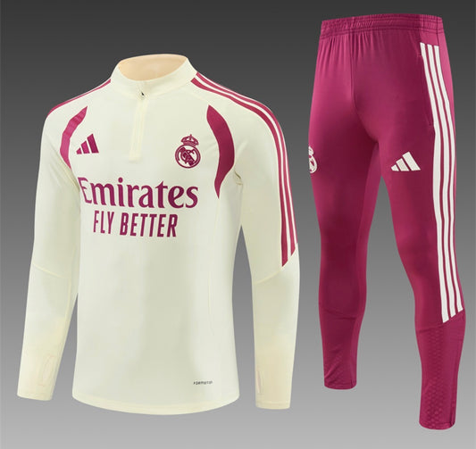 Real Madrid 26/27 Tracksuit - Pink and Cream