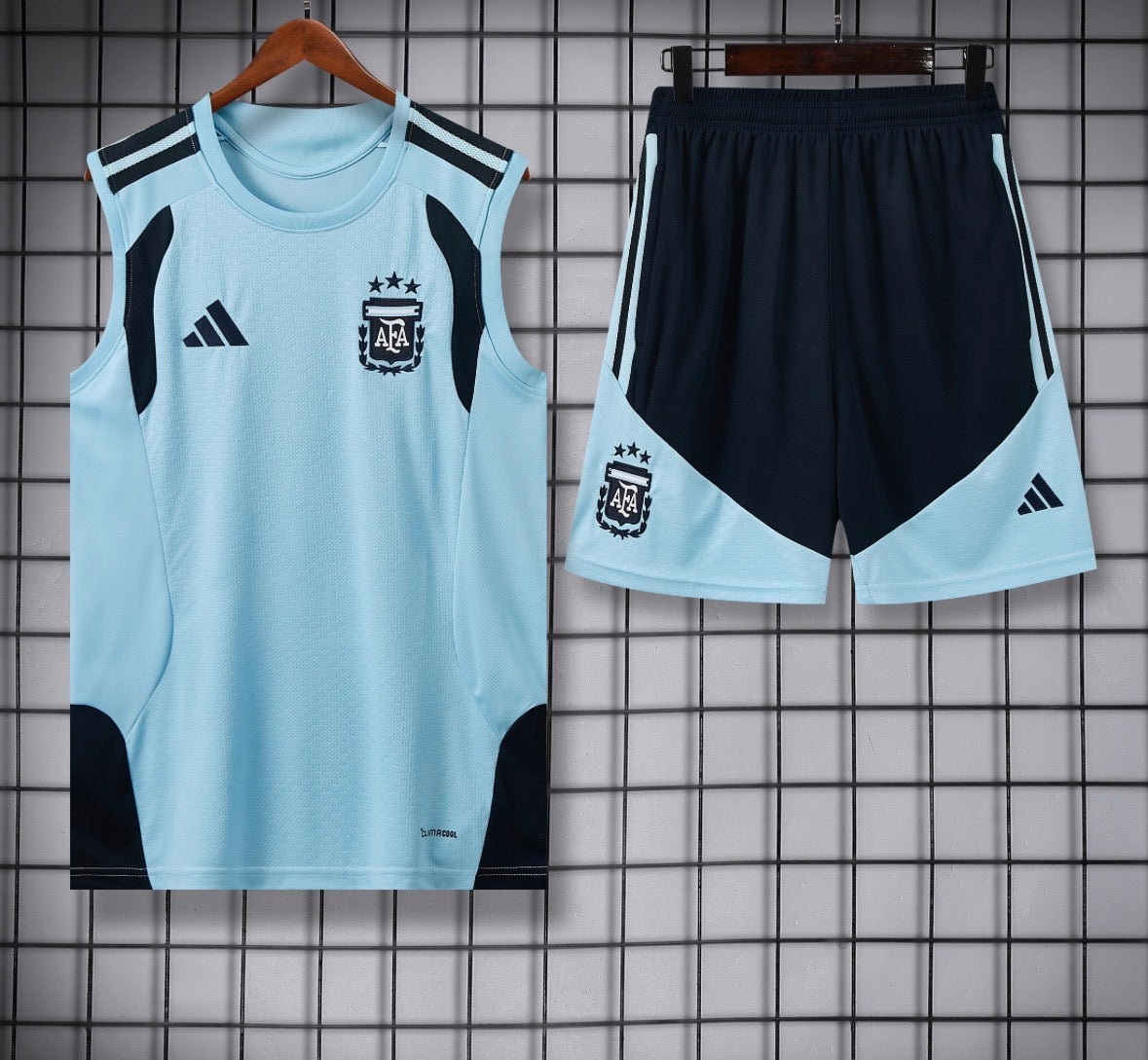 Argentina 25/26 Sleeveless Tracksuit - Light Blue