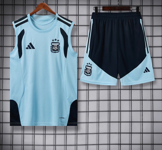 Argentina 25/26 Sleeveless Tracksuit - Light Blue
