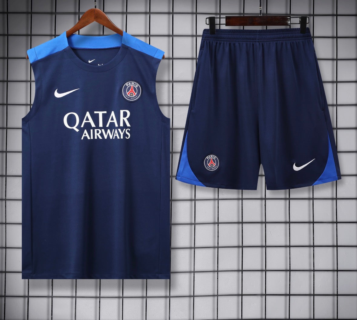 PSG 25/26 Sleeveless Tracksuit - Navy Blue
