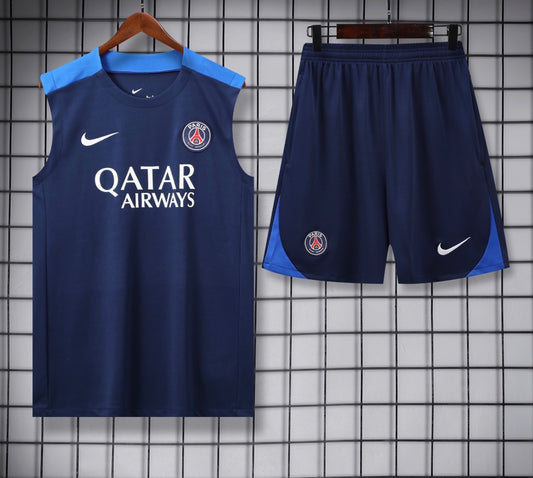 PSG 25/26 Sleeveless Tracksuit - Navy Blue