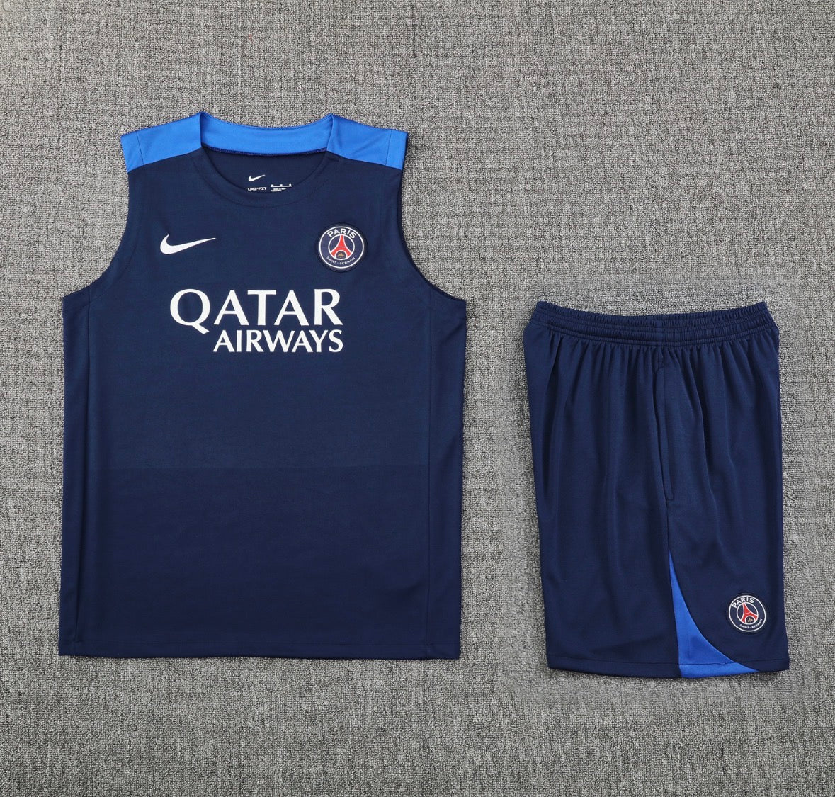 PSG 25/26 Sleeveless Tracksuit - Navy Blue