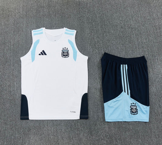 Argentina 25/26 Sleeveless Tracksuit - White