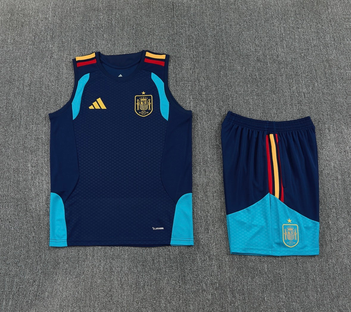 Spain 25/26 Sleeveless Tracksuit - Navy Blue