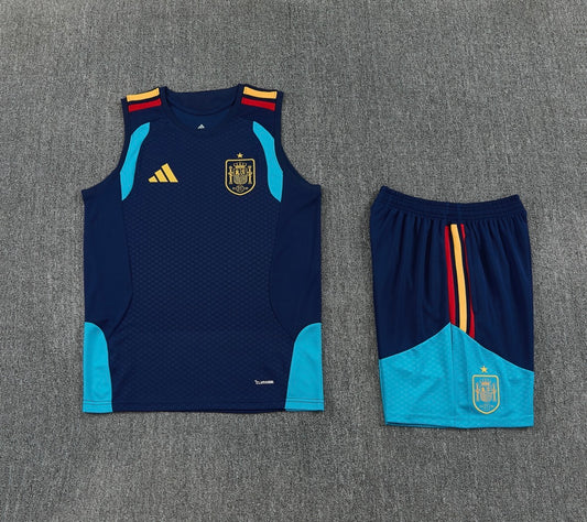 Spain 25/26 Sleeveless Tracksuit - Navy Blue