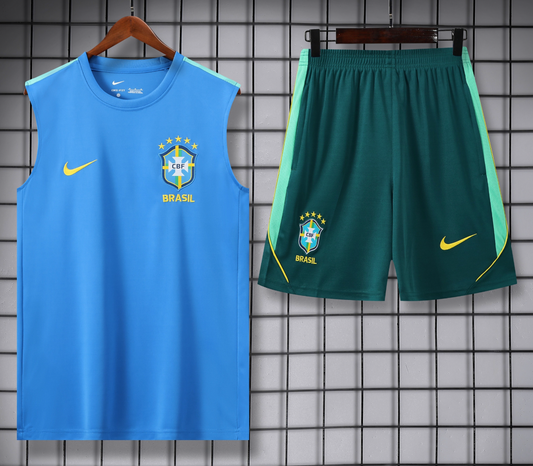 Brazil 2026 Sleeveless Tracksuit - Light Blue