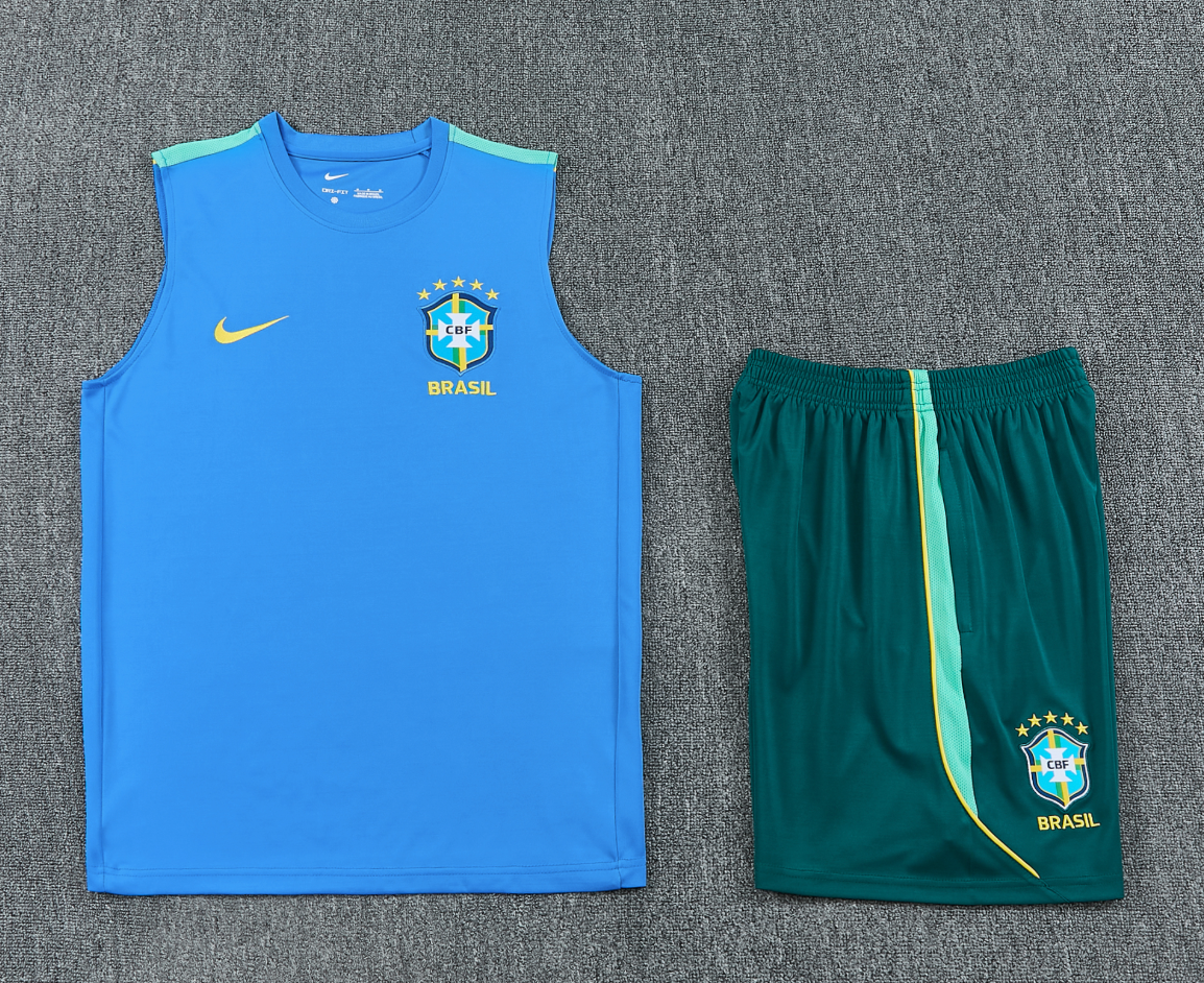 Brazil 2026 Sleeveless Tracksuit - Light Blue