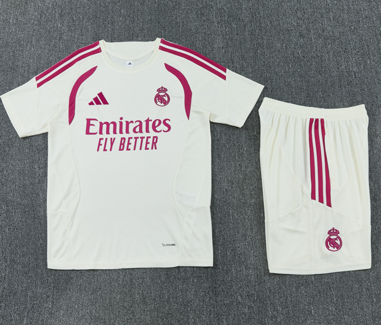 Real Madrid 26/27 Short Sleeve Tracksuit - White
