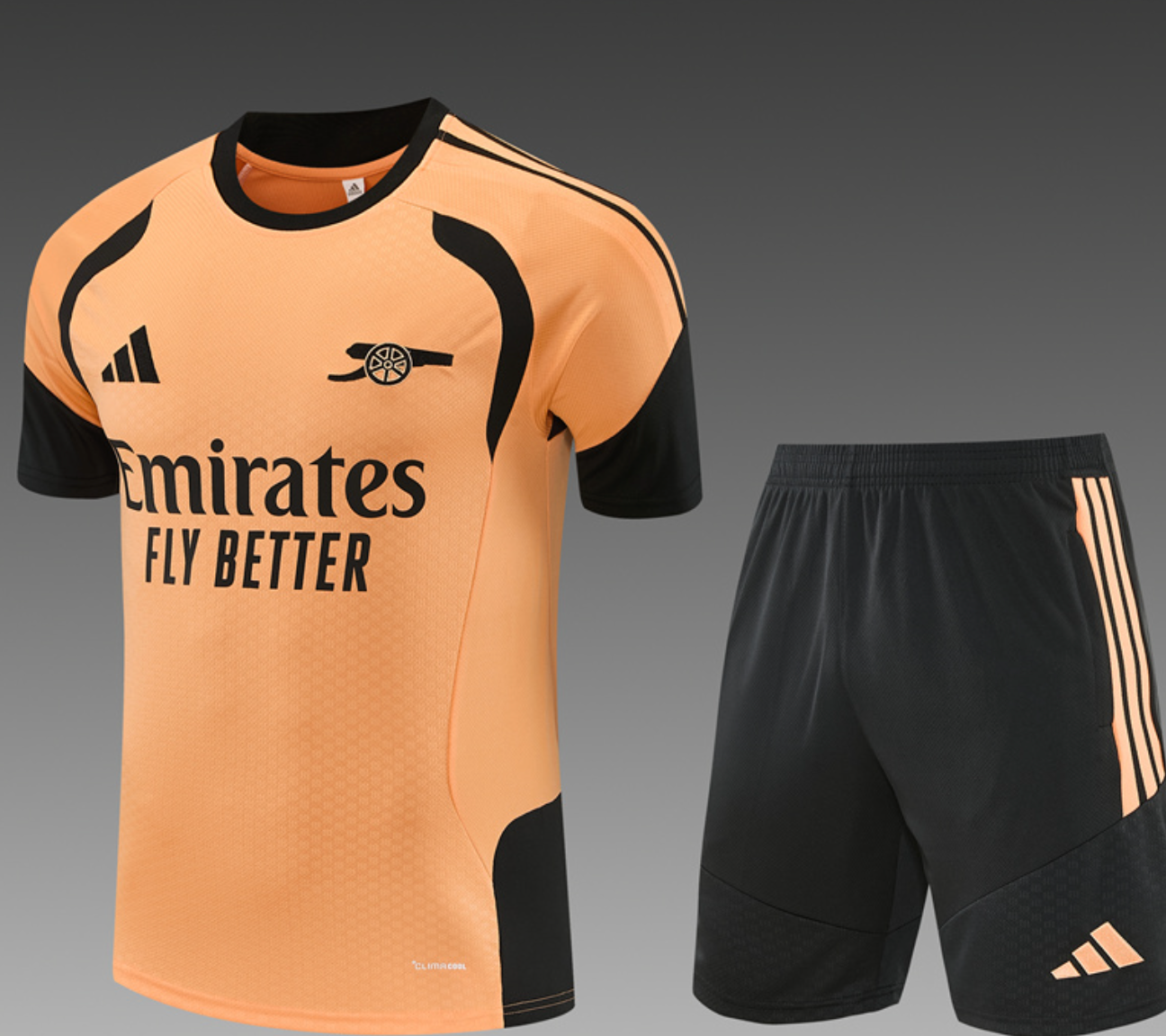 Arsenal 26/27 Short Sleeve Tracksuit – Orange/Black