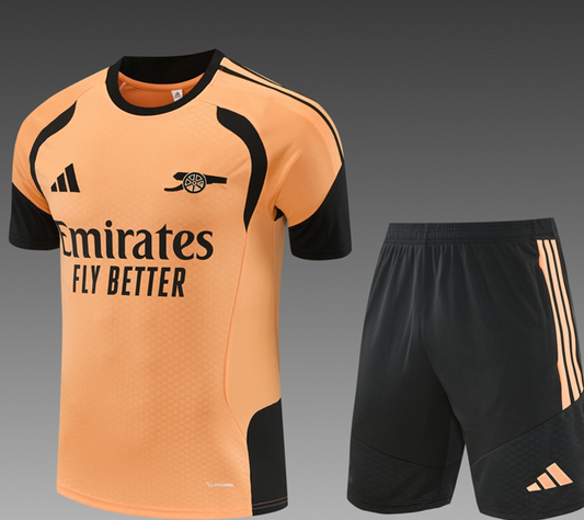 Arsenal 26/27 Short Sleeve Tracksuit – Orange/Black