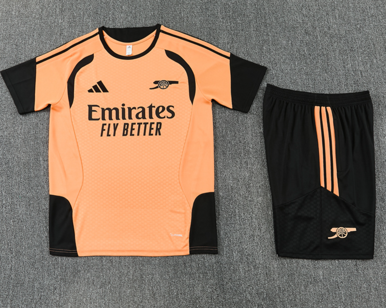 Arsenal 26/27 Short Sleeve Tracksuit – Orange/Black